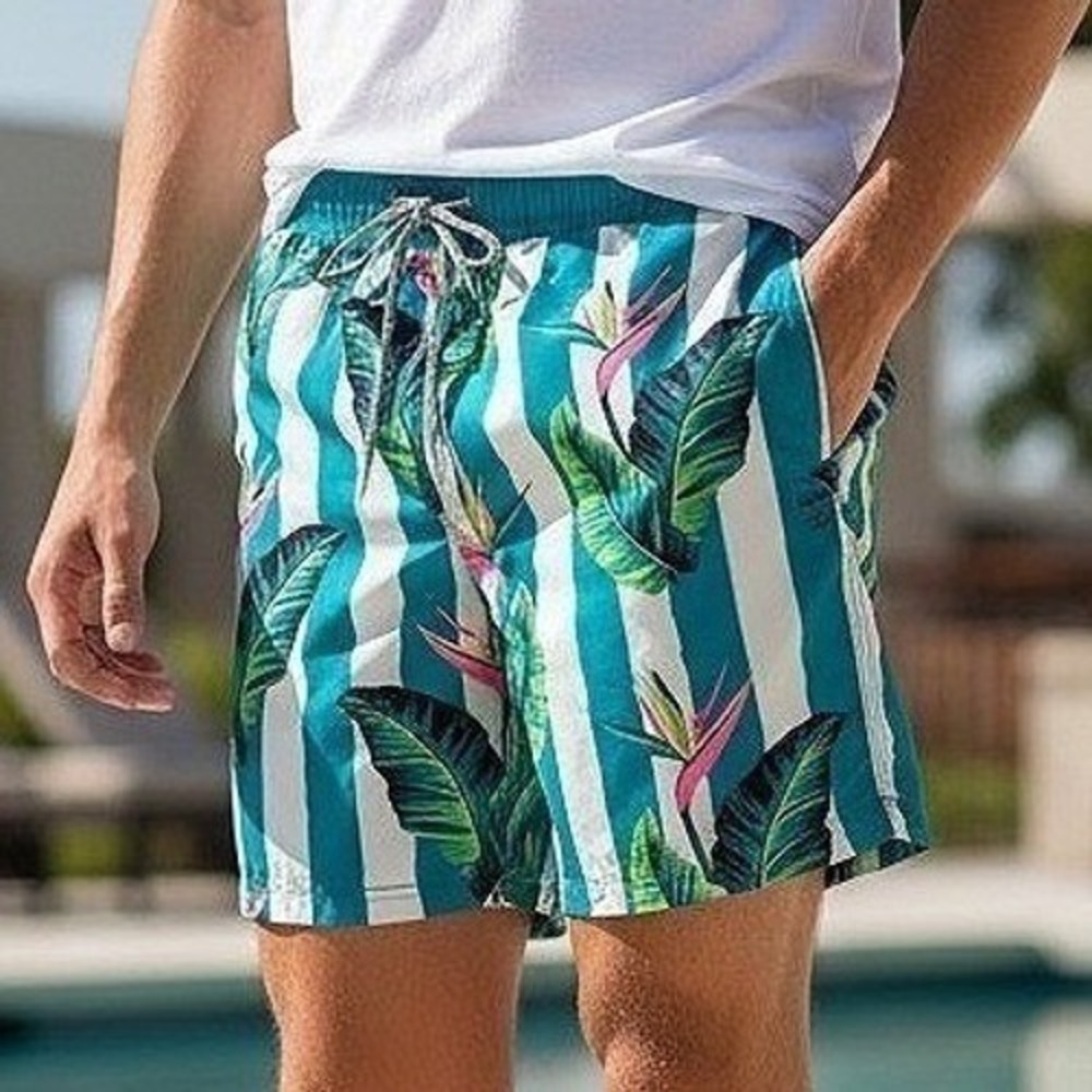 Party‎ Pants Swim Trunks Mens XXL Tropical Resort  Shorts